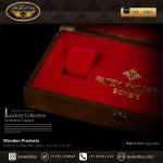 جعبه ساعت 2 خونه لوکس درب دار بالشتک لوکس چوب طبیعی رنگ قهوه ای مدل : TW-2362