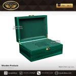 جعبه ساعت 1 خونه لوکس بالشتک لوکس رنگ سبز مدل : TW-2017