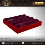 استند ساعت 24 خونه بدون درب بالشتک لوکس رنگ قرمز مدل : TW-2270