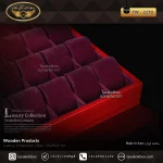 استند ساعت 24 خونه بدون درب بالشتک لوکس رنگ قرمز مدل : TW-2270