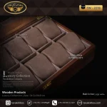 جعبه ساعت 12 خونه لوکس بالشتک لوکس رنگ قهوه ای مدل : TW-2278