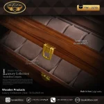 جعبه ساعت 12 خونه لوکس بالشتک لوکس رنگ قهوه ای مدل : TW-2278