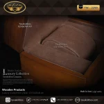 جعبه ساعت 1 خونه درب دار بالشتک لوکس رنگ قهوه ای مدل : TW-2299
