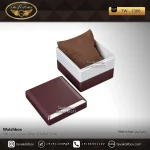 جعبه ساعت 1 خونه درب دار بالشتک معمولی رنگ قهوه ای مدل : TW-2300 - Image 3