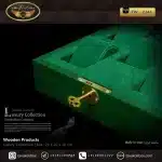 جعبه ساعت 5 خونه لوکس بالشتک لوکس رنگ سبز مدل : TW-2346