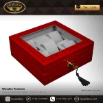 جعبه ساعت 5 خونه لوکس بالشتک لوکس رنگ قرمز مدل : TW-2346