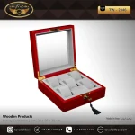 جعبه ساعت 5 خونه لوکس بالشتک لوکس رنگ قرمز مدل : TW-2346