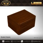 جعبه ساعت 1 خونه درب دار بالشتک لوکس رنگ قهوه ای مدل : TW-2363