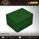 جعبه ساعت 2 خونه درب دار بالشتک لوکس رنگ سبز مدل : TW-2363