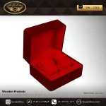 جعبه ساعت 2 خونه درب دار بالشتک لوکس رنگ زرشکی مدل : TW-2363