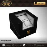 جعبه ساعت 2 خونه لوکس بالشتک لوکس طرح وایندر رنگ مشکی مدل : TW-2459