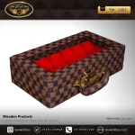 جعبه ساعت 12 خونه سوپرلاکچری درب دار بالشتک لوکس چرم رنگ کرم-قهوه ای مدل : TW-2483