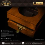 جعبه ساعت 1 خونه لوکس شیشه ذره بینی بالشتک لوکس چوب طبیعی رنگ قهوه ای مدل : TW-2491