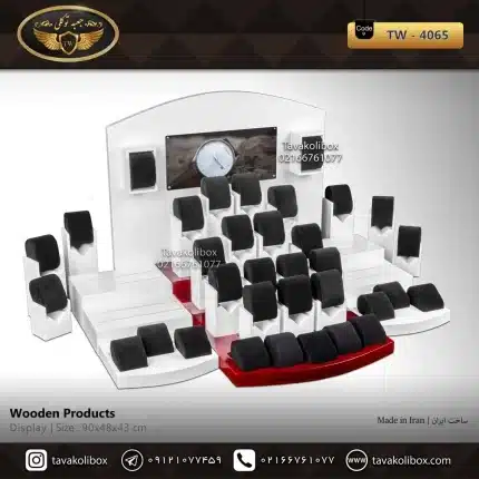 دیسپلی ساعت لوکس رنگ سفید-قرمز مدل : 4065