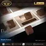 دیسپلی ساعت 16 خانه لوکس رنگ سفید-قهوه ای مدل : TW-4068 - Image 5