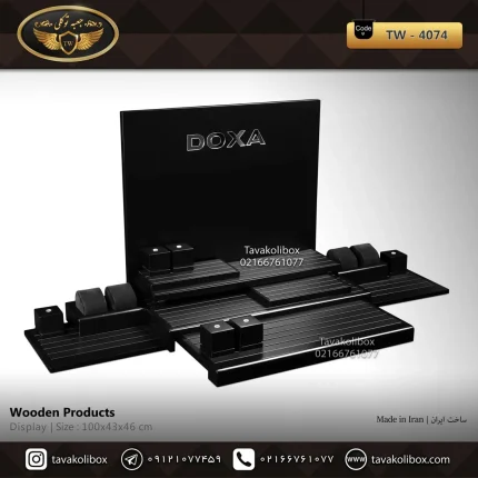 دیسپلی ساعت لوکس رنگ مشکی مدل : TW-4074