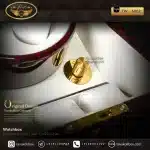 جعبه ساعت 3 خونه بالشتک لوکس وایندر 1 موتوره لب خم رنگ آلبالویی-سفید مدل : TW-6002