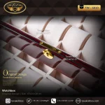 جعبه ساعت 40 خونه درب شیشه ای بالشتک لوکس کشودار رنگ زرشکی مدل : TW-6010