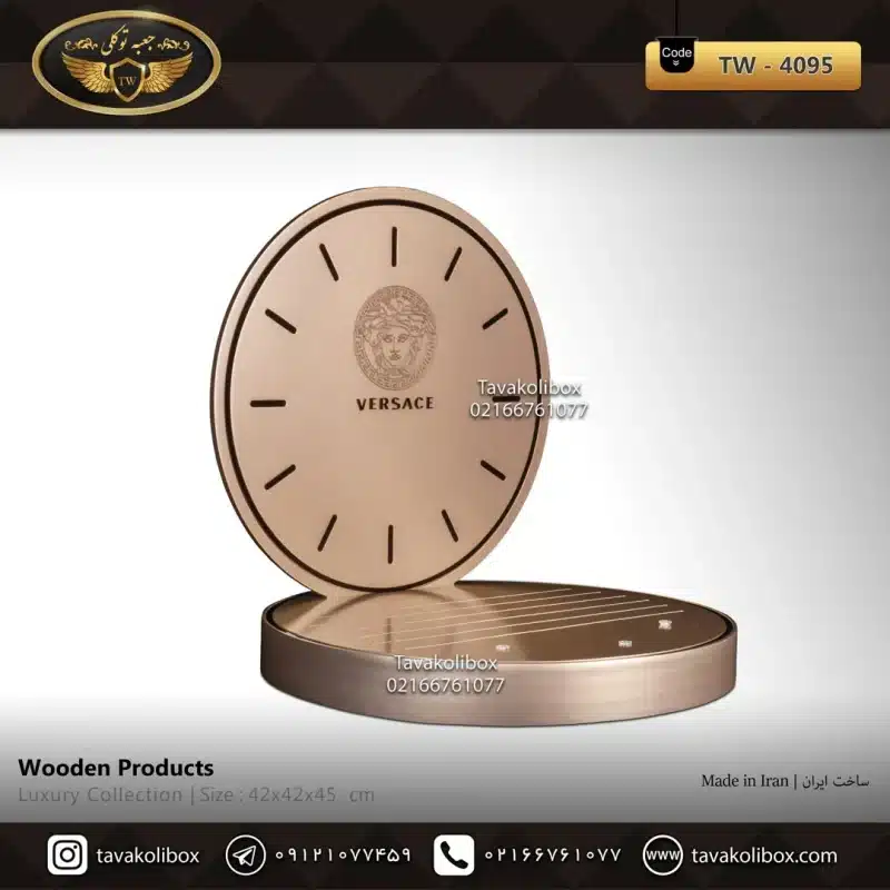 دیسپلی ساعت لوکس گرد رنگ نسکافه ای مدل : 4095