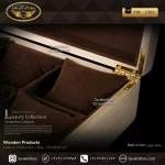 جعبه ساعت 6 خونه درب چوبی بالشتک معمولی چوب طبیعی رنگ کرم مدل : TW-2305