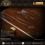 جعبه ساعت 6 خونه درب دار بالشتک معمولی چوب طبیعی رنگ قهوه ای تیره مدل : TW-2305