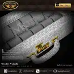 جعبه ساعت 12 خونه سوپرلاکچری درب دار بالشتک لوکس رنگ طوسی-سفید مدل : TW-2483 - Image 4