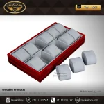 استند ساعت 12 خونه بدون درب بالشتک لوکس رنگ آلبالویی مدل : TW-2267