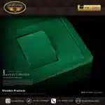 جعبه ساعت 1 خونه لوکس درب دار بالشتک لوکس لبه گرد رنگ سبز مدل : TW-2342