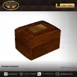 جعبه ساعت 2 خونه درب دار بالشتک لوکس رنگ قهوه ای مدل : TW-2299