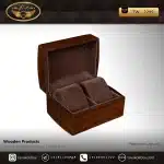 جعبه ساعت 2 خونه درب دار بالشتک لوکس رنگ قهوه ای مدل : TW-2299