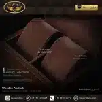 جعبه ساعت 2 خونه درب دار بالشتک لوکس رنگ قهوه ای مدل : TW-2299