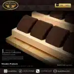 استند ساعت 16 خونه بدون درب 4 طبقه بالشتک لوکس چوب طبیعی رنگ قهوه ای مدل : TW-2494